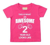 60 Second Makeover Limited This is What an Awesome 2 Year Old Looks Like Pink Tshirt Size - 24-36 Months