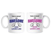 This Is What An Awesome Mum Dad Mug Set 60 SECOND MAKEOVER White One Size