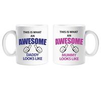 60 Second Makeover Limited This is What an Awesome Mummy and Daddy Mugs Set Parents Present Mummy and Daddy Gift New Parents Gifts Mothers Day Fathers Day Presents