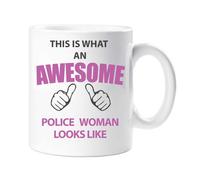 60 Second Makeover Limited This is What an Awesome Police Woman Looks Like Mug Present Gift Cup Birthday Christmas Police Officer Gifts Coffee Cup Ceramic