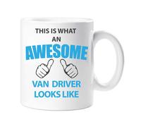 60 Second Makeover Limited This is What an Awesome Van Driver Looks Like Mug Present Gift Cup Birthday Christmas