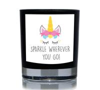 60 SECOND MAKEOVER Unicorn Sparkle Wherever You Go Funny 20 andle in Black 60 SECOND MAKEOVER Black
