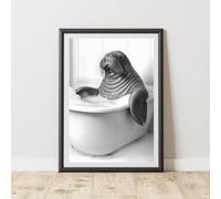 60 SECOND MAKEOVER Walrus In The Bath Animal Print | Size: A3 60 SECOND MAKEOVER Multicolor A3