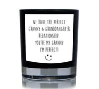 60 SECOND MAKEOVER We Haver The Perfect Granny & Granddaughter Relationship. You're My granny, I'm Perfect Funny 20cl Candle in Black 60 SECOND MAKEOVER Black