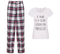 60 SECOND MAKEOVER Women's A Yawn Is A Silent Scream for Prosecco Pyjama Set in Pink | Size: Medium 60 SECOND MAKEOVER Pink M