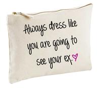 60 SECOND MAKEOVER Women's Always Dress Like You Are Going To See Your Ex Natural Make up Bag in Beige 60 SECOND MAKEOVER Beige
