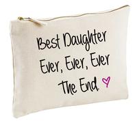 60 SECOND MAKEOVER Women's Best Daughter Ever Ever Ever The End Natural Make up Bag in Beige 60 SECOND MAKEOVER Beige