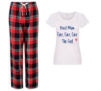 60 SECOND MAKEOVER Women's Best Mum Ever Ever The End Pyjamas in Red | Size: Small 60 SECOND MAKEOVER Red S