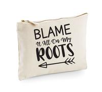 60 SECOND MAKEOVER Women's Blame It All On My Roots Make up Bag in Beige 60 SECOND MAKEOVER Beige