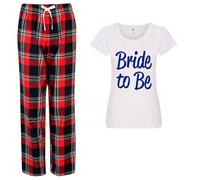 60 SECOND MAKEOVER Women's Bride To Be Pyjama Set in Red | Size: Small 60 SECOND MAKEOVER Red S