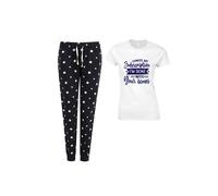 60 SECOND MAKEOVER Women's Cancel My Subscription To Your Issues Navy Star Pyjama Set | Size: Medium 60 SECOND MAKEOVER Navy M