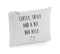 60 SECOND MAKEOVER Women's Classy Sassy & A Bit Bad Assy Make up Bag in Grey 60 SECOND MAKEOVER Grey