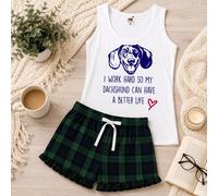 60 SECOND MAKEOVER Women's Dachshund Can Have A Better Life Short Pyjamas Set | Size: Large 60 SECOND MAKEOVER Multicolor L
