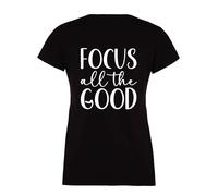 60 SECOND MAKEOVER Women's Focus All The Good Black T-Shirt | Size: 2XL 60 SECOND MAKEOVER Black 2XL
