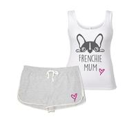 60 SECOND MAKEOVER Women's Frenchie Mum Pyjama Set French Bull Dog in Grey | Size: Small 60 SECOND MAKEOVER Grey S