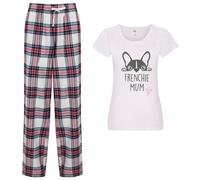 60 SECOND MAKEOVER Women's Frenchie Mum Pyjama Set French Bull Dog in Pink | Size: Medium 60 SECOND MAKEOVER Pink M