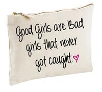 60 SECOND MAKEOVER Women's Good Girls Are Bad Girls That Never Got Caught Natural Make up Bag in Beige 60 SECOND MAKEOVER Beige