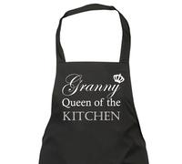 60 SECOND MAKEOVER Women's Granny Queen Of The Kitchen Black Apron 60 SECOND MAKEOVER Black