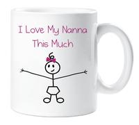 60 SECOND MAKEOVER Women's I Love My Nanna This Much Girls Mug in White 60 SECOND MAKEOVER White