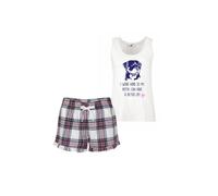 60 SECOND MAKEOVER Women's I Work Hard So My Rottie Can Have A Better Life Short Pyjamas Set | Size: Medium 60 SECOND MAKEOVER Multicolor M