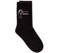 60 SECOND MAKEOVER Women's I'd Rather Be Camping Black Socks 60 SECOND MAKEOVER Black One Size