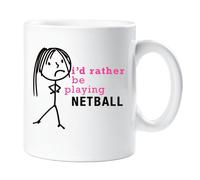 Ladies I'd Rather Be Playing Netball Mug 60 SECOND MAKEOVER White One Size