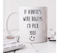 60 Second Makeover Limited If Auntie's were Bogeys I'd Pick You Mug Auntie Birthday Gifts Funny Mothers Day Aunty Birthday Gifts for Aunt Auntie Presents Coffee Cup