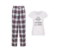 60 SECOND MAKEOVER Women's I'm Not Arguing I'm Just Explaining Why I'm Right Pyjama Set in Pink | Size: Medium 60 SECOND MAKEOVER Pink M