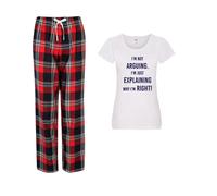 60 SECOND MAKEOVER Women's I'm Not Arguing I'm Just Explaining Why I'm Right Pyjama Set in Red | Size: Large 60 SECOND MAKEOVER Red L