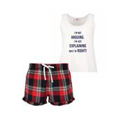 60 SECOND MAKEOVER Women's I'm Not Arguing I'm Just Explaining Why I'm Right Pyjama Set in Red | Size: Medium 60 SECOND MAKEOVER Red M