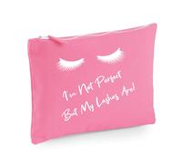 60 SECOND MAKEOVER Women's I'm Not Perfect Buy My Lashes Are Make up Bag in Pink 60 SECOND MAKEOVER Pink