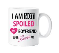 60 Second Makeover Limited I'm Not Spoiled My Boyfriend Just Loves Me Mug Gifts for Girlfriend Novelty Funny Girlfriend Friend Mug Gift 11oz Ceramic Coffee Cup Dishwasher Safe Microwave Safe