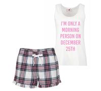 60 SECOND MAKEOVER Women's I'm Only A Morning Person On December 25th Pyjama Set in Pink | Size: Large 60 SECOND MAKEOVER Pink L
