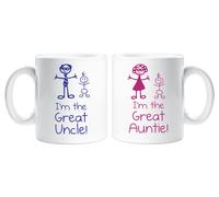 60 SECOND MAKEOVER Women's I'm The Great Auntie Uncle Mug Set in White 60 SECOND MAKEOVER White