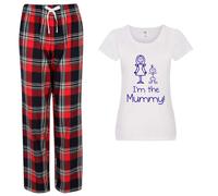 60 SECOND MAKEOVER Women's I'm The Mummy Pyjama Set in Red | Size: Medium 60 SECOND MAKEOVER Red M