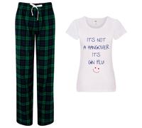 60 SECOND MAKEOVER Women's It's Not A Hangover It's Gin Flu Pyjama Set in Green | Size: Large 60 SECOND MAKEOVER Green L