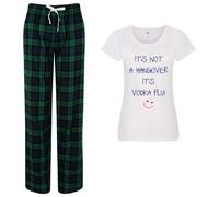 60 SECOND MAKEOVER Women's It's Not A Hangover It's Vodka Flu Pyjama Set in Green | Size: Medium 60 SECOND MAKEOVER Green M