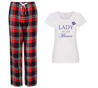 60 SECOND MAKEOVER Women's Lady Of The Manor Pyjama Set in Red | Size: Large 60 SECOND MAKEOVER Red L