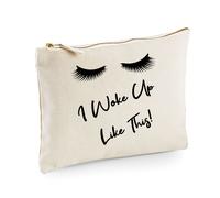 60 SECOND MAKEOVER Women's Lashes I Woke Up Like This Make up Bag in Beige 60 SECOND MAKEOVER Beige