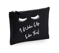 60 SECOND MAKEOVER Women's Lashes I Woke Up Like This Make up Bag in Black 60 SECOND MAKEOVER Black