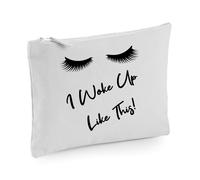 60 SECOND MAKEOVER Women's Lashes I Woke Up Like This Make up Bag in Grey 60 SECOND MAKEOVER Grey
