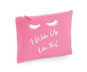 60 SECOND MAKEOVER Women's Lashes I Woke Up Like This Make up Bag in Pink 60 SECOND MAKEOVER Pink