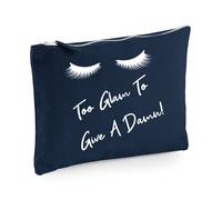 60 SECOND MAKEOVER Women's Lashes Too Glam To Give A Damn Make up Bag in Blue 60 SECOND MAKEOVER Blue
