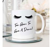 60 SECOND MAKEOVER Women's Lashes Too Glam To Give A Damn Mug in White 60 SECOND MAKEOVER White