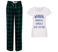 60 SECOND MAKEOVER Women's Menopause Approach With Caution Pyjama Set in Green | Size: Medium 60 SECOND MAKEOVER Green M