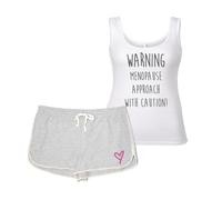 60 SECOND MAKEOVER Women's Menopause Approach With Caution Pyjama Set in Grey | Size: XL 60 SECOND MAKEOVER Grey XL