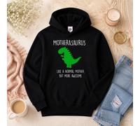 60 SECOND MAKEOVER Women's Mother Dinosaur Motherasaurus Hoodie in Black | Size: Medium 60 SECOND MAKEOVER Black M