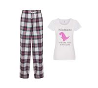 60 SECOND MAKEOVER Women's Mother Dinosaur Pyjama Set in Pink | Size: XS 60 SECOND MAKEOVER Pink XS