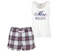 60 SECOND MAKEOVER Women's Mrs Always Right Pyjama Set in Pink | Size: XL 60 SECOND MAKEOVER Pink XL