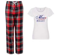 60 SECOND MAKEOVER Women's Mrs Always Right Pyjama Set in Red | Size: Medium 60 SECOND MAKEOVER Red M